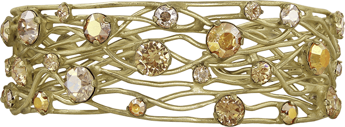 Cages Armreif Gold Beige Cages Armreif Gold Beige