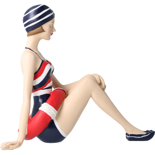 Pinup Schwimmerin rot-weiß-blau Pinup Schwimmerin rot-weiß-blau