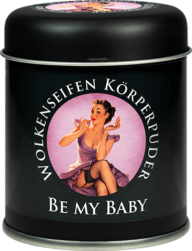 Trockenshampoo (Körperpuder) Be my Baby Streudose ohne Hintergrund
