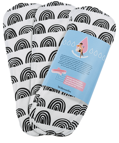 3 Waschbare Binden normal Waschbare Binde normal ohne Hintergrund