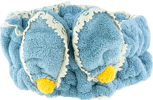Haarband Hasenohren Babyblau Make-Up-Haarband Hasenohren