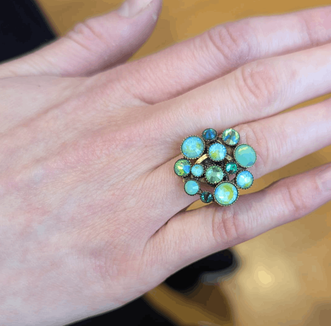 Shopping Drops Ring Grün Shopping Drops Ring Grün