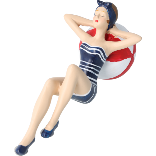 Pinup Schwimmerin blau-rot Pinup Schwimmerin blau-rot