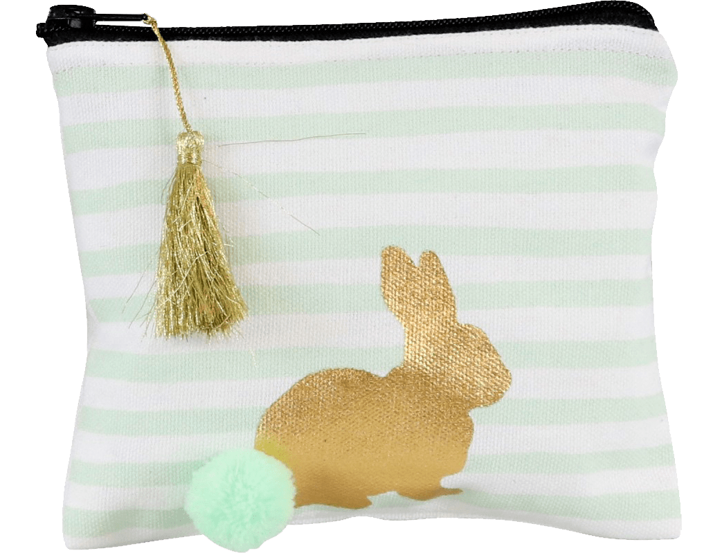 Kosmetiktasche Hase gestreift Grün Kosmetiktasche Hase gestreift ohne Hintergrund