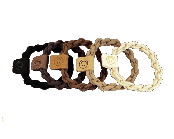 5 Haargummis Smiley 5 Haargummis Smiley