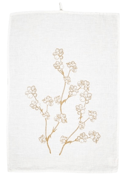 Dorothee Lehnen Geschirrtuch Snowberry gold 