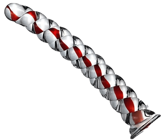 Glas-Dildo Candy Cane