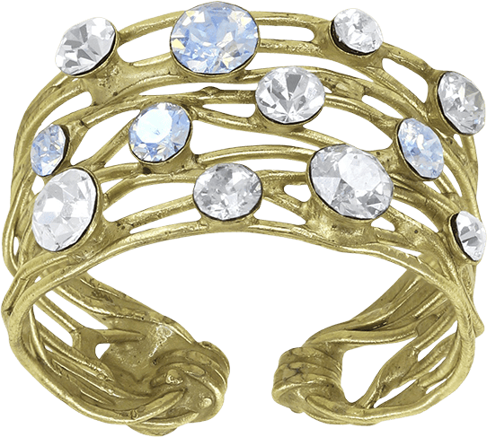 Cages Ring Gold Weiß Cages Ring Gold Weiß