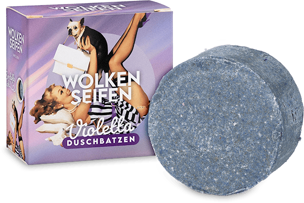 Duschbatzen Violetta - seifenfreie Pflege Duschbatzen Violetta - seifenfreie Pflege