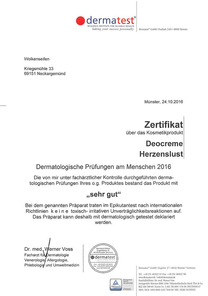 Deocreme Herzenslust 25 ml Deocreme Herzenslust 25 ml