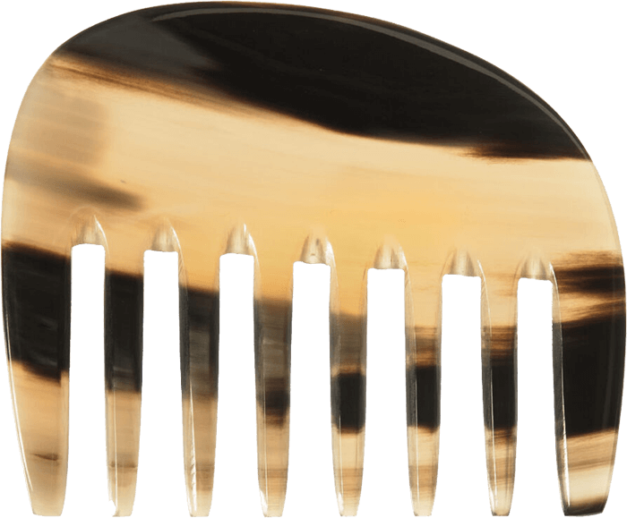Lockenkamm Horn, extrabreit 10 cm Griffkamm Horn mmittel 20 cm ohne Hintergrund