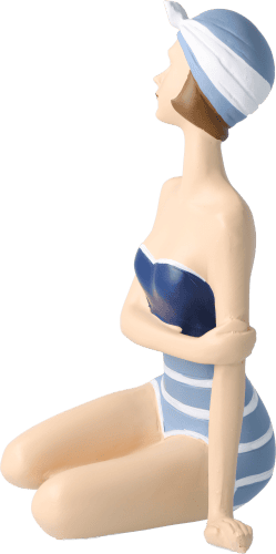 Pinup Schwimmerin sitzend