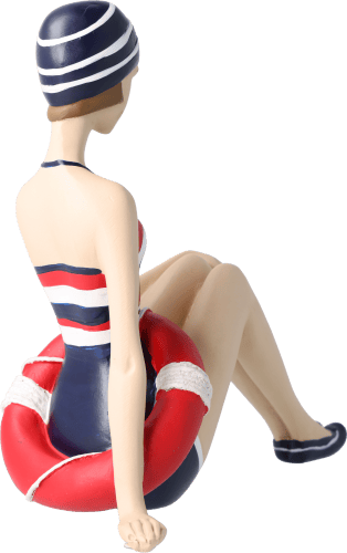 Pinup Schwimmerin rot-weiß-blau