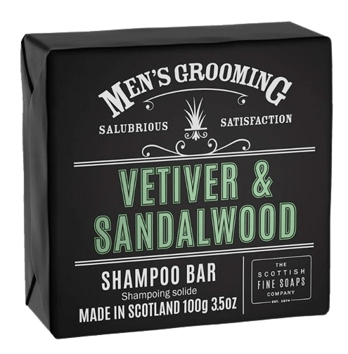 Vetiver & Sandalwood Shampoo Bar Men's Grooming Vetiver & Sandalwood 2in1 Shampooseife ohne Hintergrund
