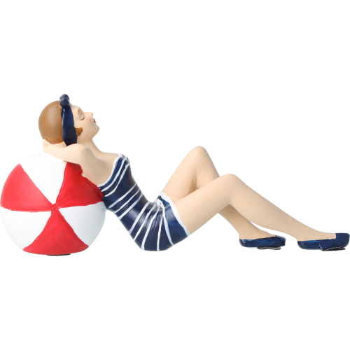 Pinup Schwimmerin blau-rot Pinup Schwimmerin blau-rot