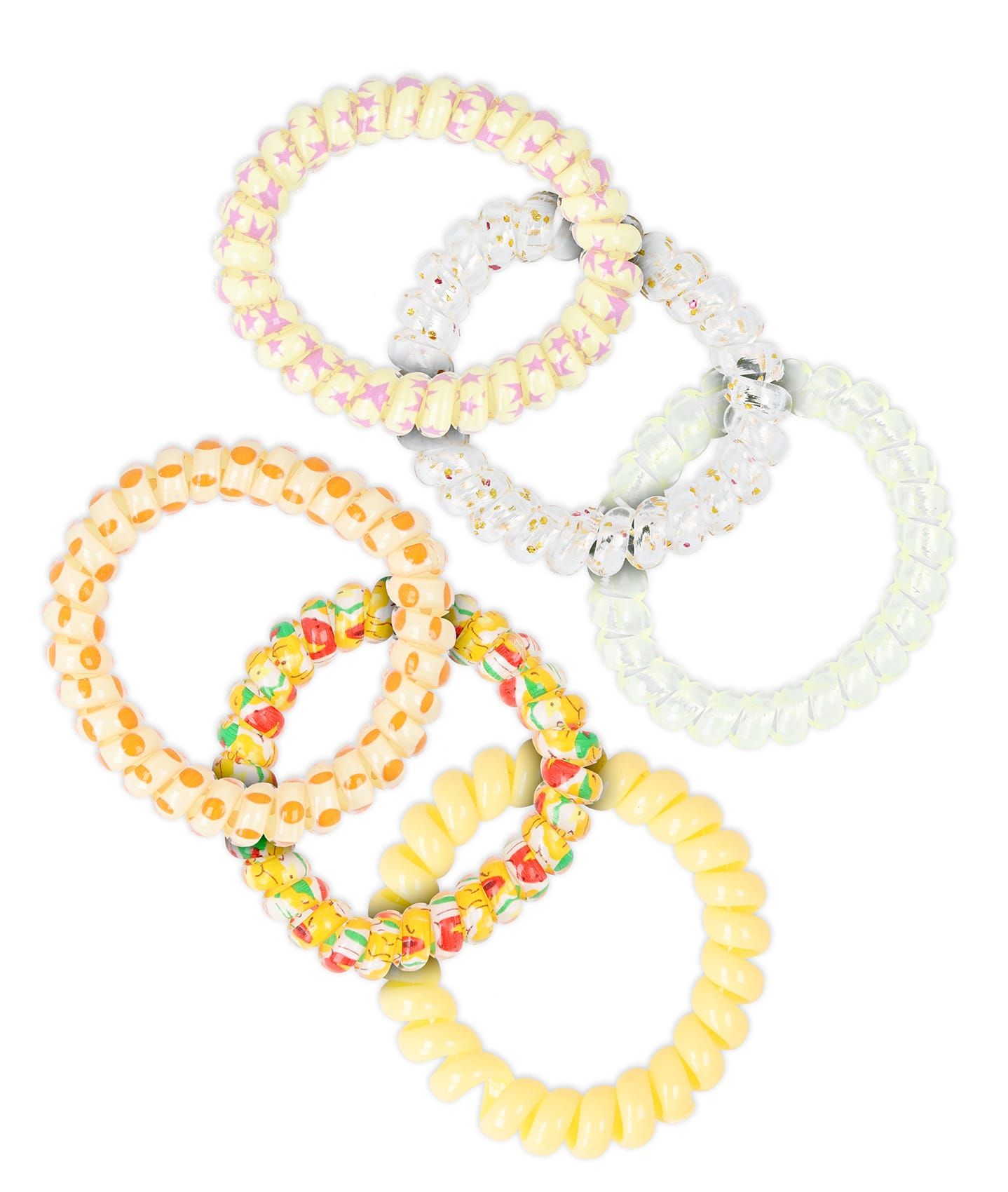 Spiral-Haargummis Gelb-Mix