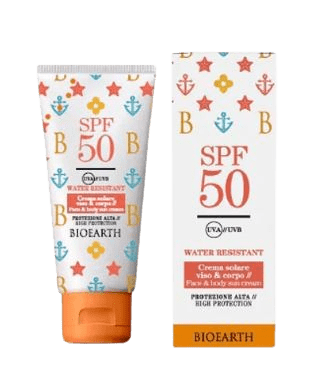 Sonnencreme LSF 50 Bioearth Sonnenschutzcreme Gesicht und Körper LSF 50