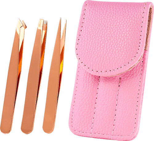 Wimpern-Pinzetten Set Wimpern-Pinzetten Set rosa