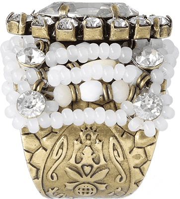 Paisley African Ring Weiß Paisley African Ring Weiß