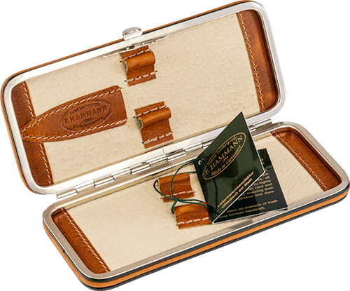 Maniküre-Etui Leder Hellbraun leer (groß) Maniküre-Etui Leder Hellbraun leer (groß)