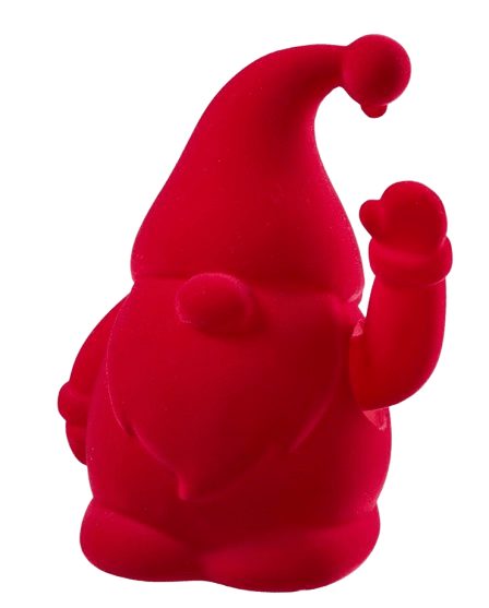 Winke-Wichtel Glitzer Rot geflockt