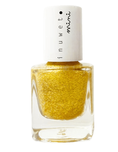 Kinder-Glitzernagellack Gold Inuwet Kinder-Glitzer Topcoat mit Sternen