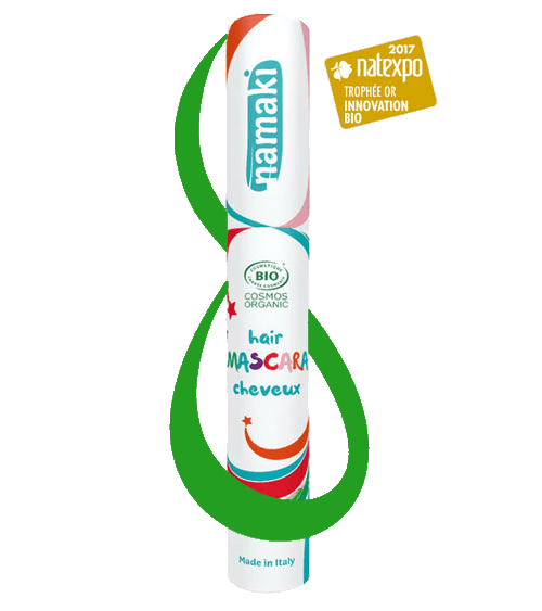 Bio-Haarmascara Grün Namaki Bio-Kinderschminke Haarmascara Grün ohne Hintergrund