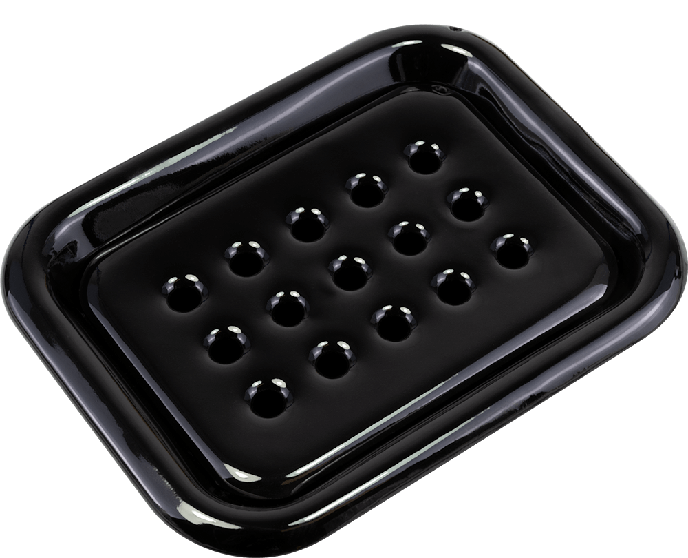 Seifenablage Emaille stehend Schwarz