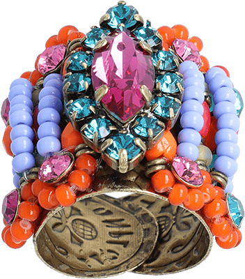 Paisley African Ring Multi