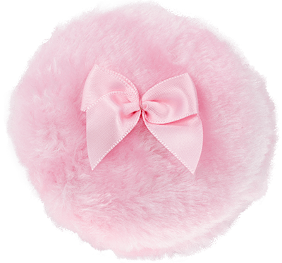 Puderquaste rosa Puderquaste rosa 8,5 cm ohne Hintergrund