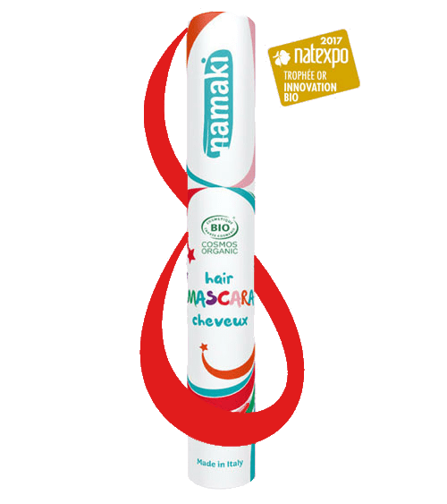 Bio-Haarmascara Rot Namaki Bio-Kinderschminke Haarmascara Rot ohne Hintergrund