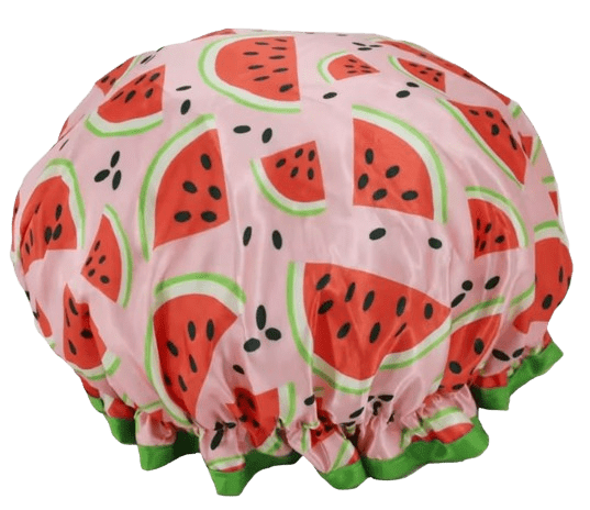Showercap Melone Showercap scharz mit goldenen Punkten