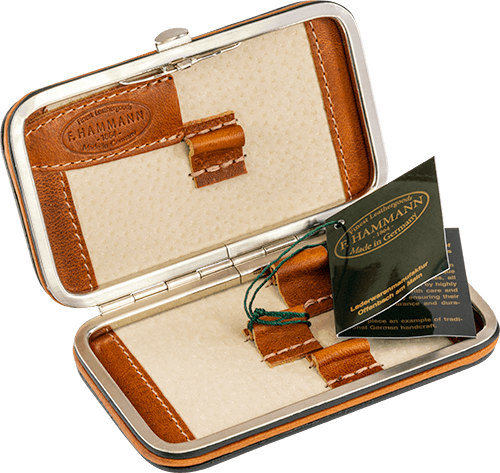 Maniküre-Etui Leder Hellbraun leer (klein) Maniküre-Etui Leder Hellbraun leer (klein)
