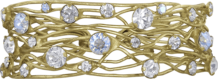 Cages Armreif Gold Weiß Cages Armreif Gold Weiß