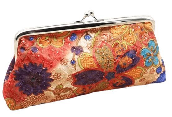 Mini-Clutch-Long Orange Kosmetiktasche Clutch Vintage