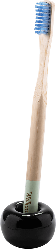 Keramik Zahnbürstenhalter schwarz Keramik Zahnbürstenhalter schwarz