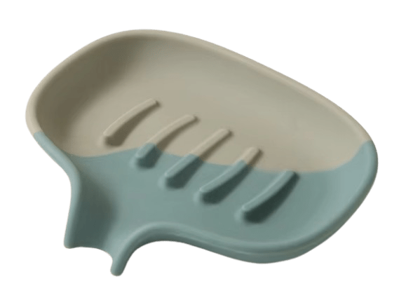 Silikonseifenablage Grau-Grün Silikon Seifenablage Bi-Color Grau-Grün