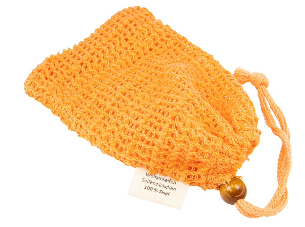 Sisal-Seifensäckchen Orange ohne Hintergrund