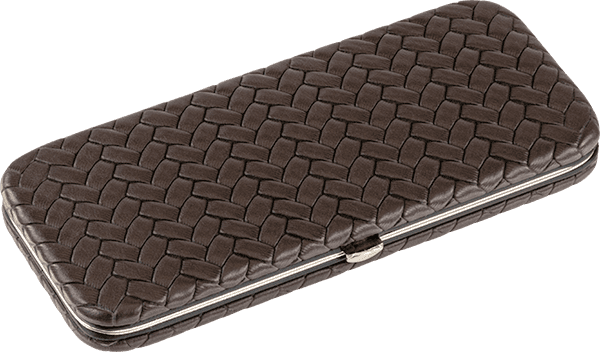 Maniküre-Etui Flechtleder Dunkelbraun Maniküre-Etui Flechtleder Dunkelbraun