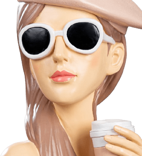 Kaffee-Lady mit Mütze Kaffee-Lady mit Mütze