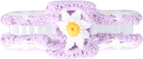 Haarkralle Strick Flieder Haarkralle Strick Flieder