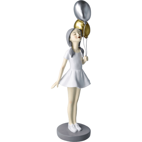 Mädchen Ballons stehend