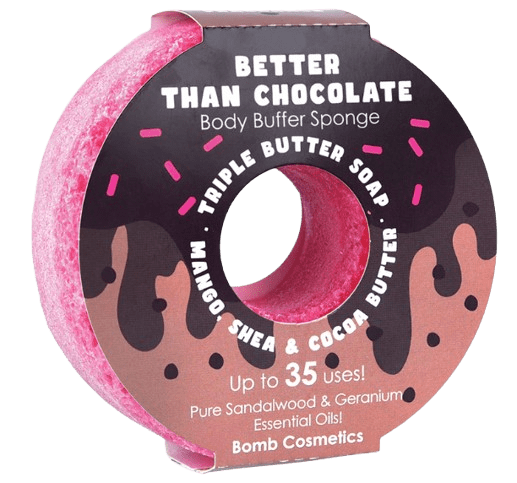 Better Than Chocolate Body Buffer Sponge Bomb Cosmetics Better Than Chocolate Body Buffer Sponge