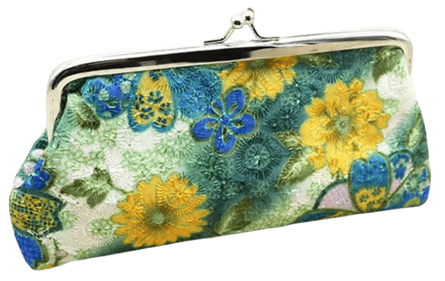 Mini-Clutch-Long Grün Kosmetiktasche Clutch Vintage