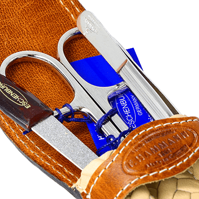 Maniküre-Etui Leder beige-braun Maniküre-Etui Leder beige-braun