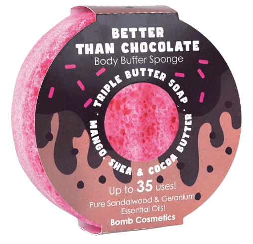 Better Than Chocolate Body Buffer Sponge Bomb Cosmetics Better Than Chocolate Body Buffer Sponge