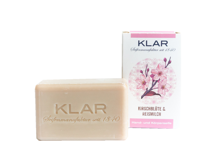 Klar`s Kirschblüte & Reismilch Seife Klar`s Kirschblüte & Reismilch Seife ohne Hintergrund