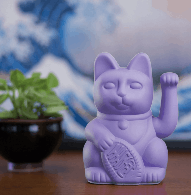 Winke-Katze Flieder Winke-Katze Flieder