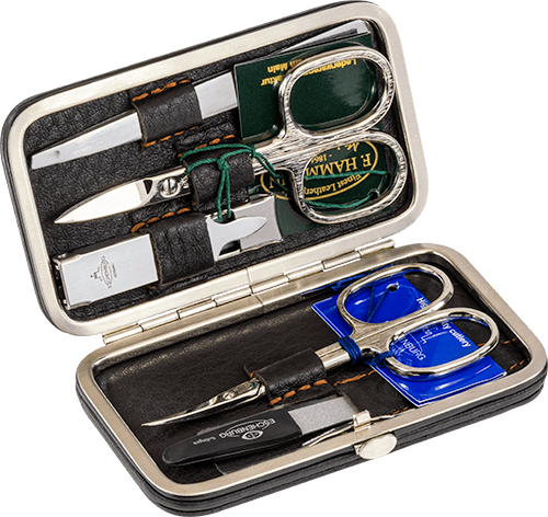 Maniküre-Etui Leder Dunkelbraun Maniküre-Etui Leder Dunkelbraun