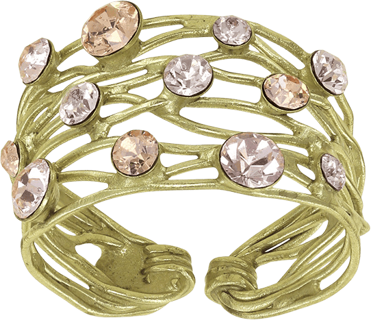Cages Ring Gold Beige Cages Ring Gold Beige